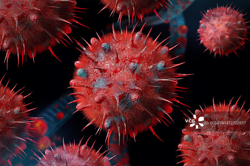 H3N2流感病毒图片素材