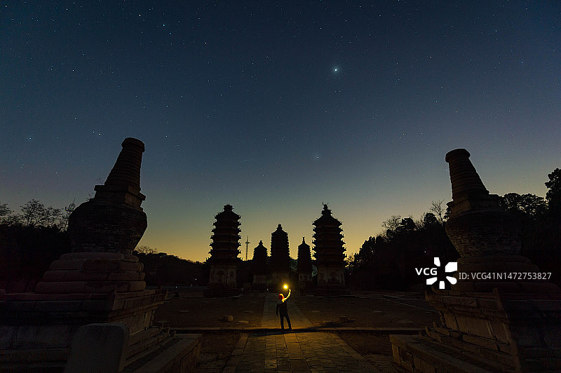 北京银山塔林星空图片素材