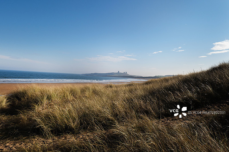 诺森伯兰郡的原始海岸线图片素材