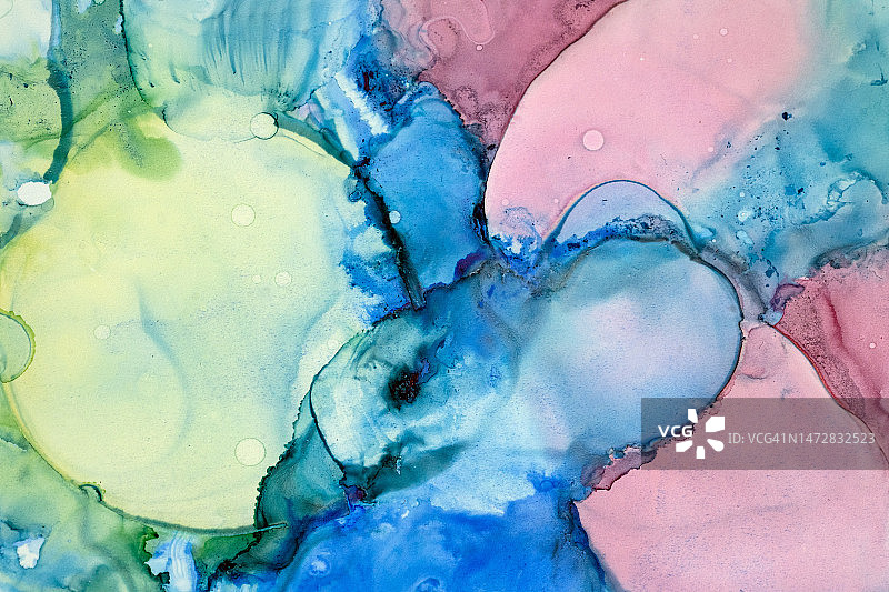 酒精墨水抽象画图片素材