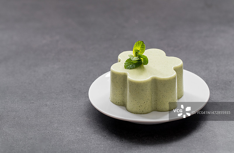 薄荷意式奶冻图片素材