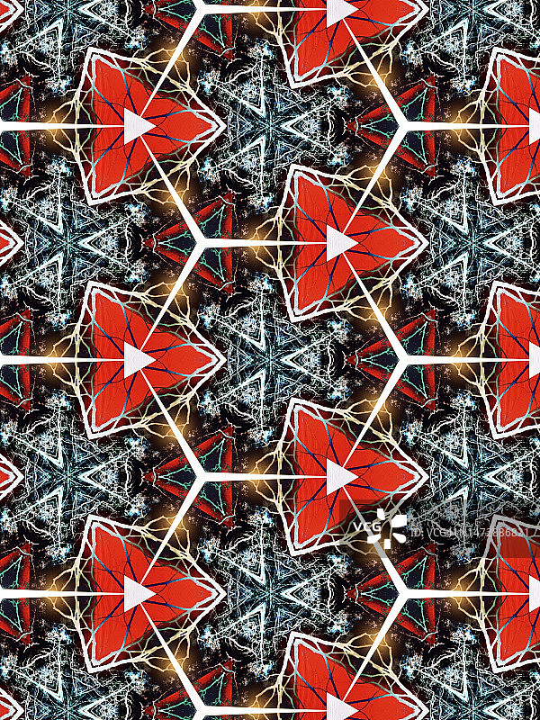 红色抽象图案图片素材