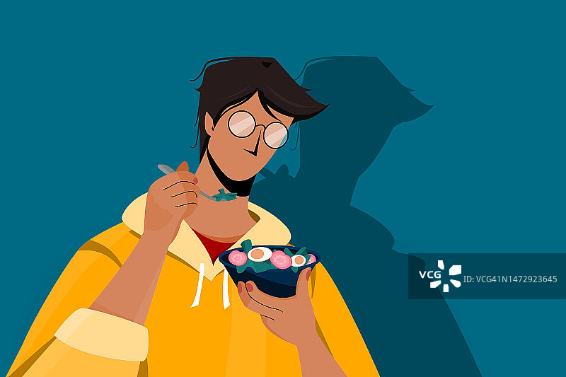 健康饮食概念插画图片素材