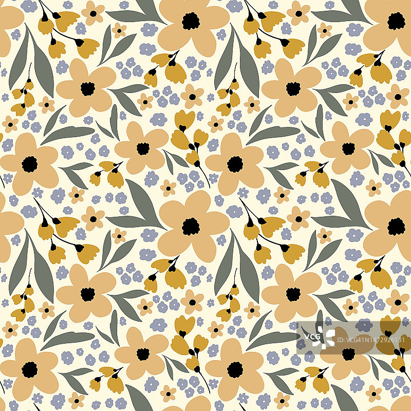 精美的无缝重复花卉图案图片素材