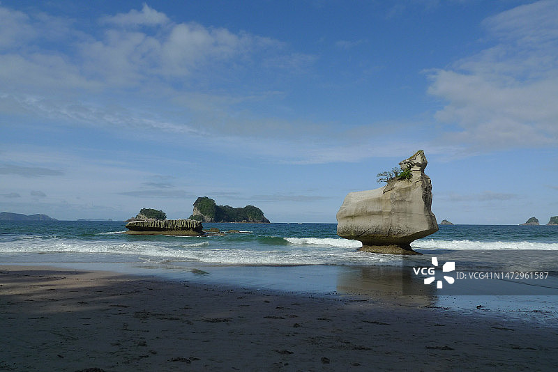 科罗曼德半岛海滩，新西兰图片素材