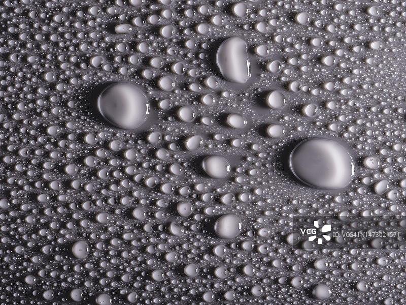 淡紫色背景上的水滴和水花图片素材