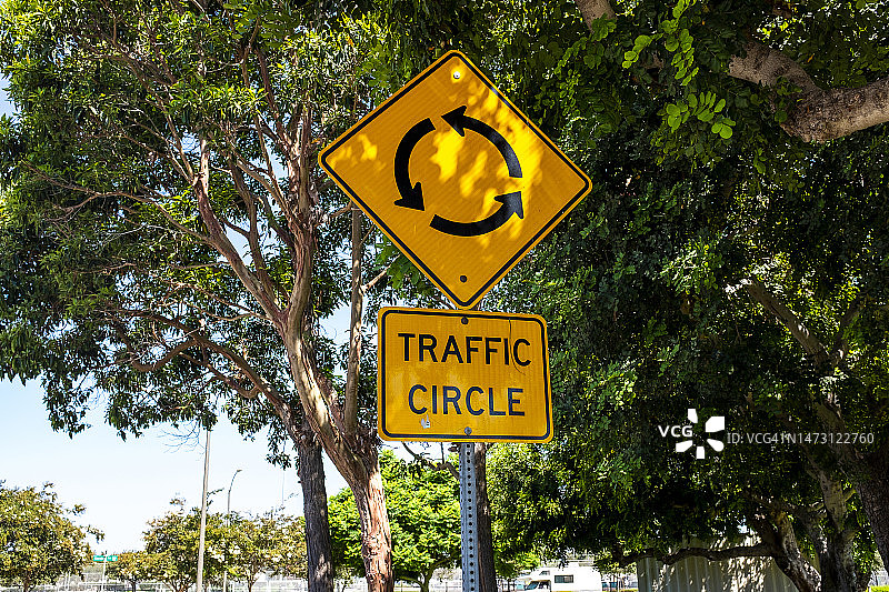 环岛交通标志图片素材