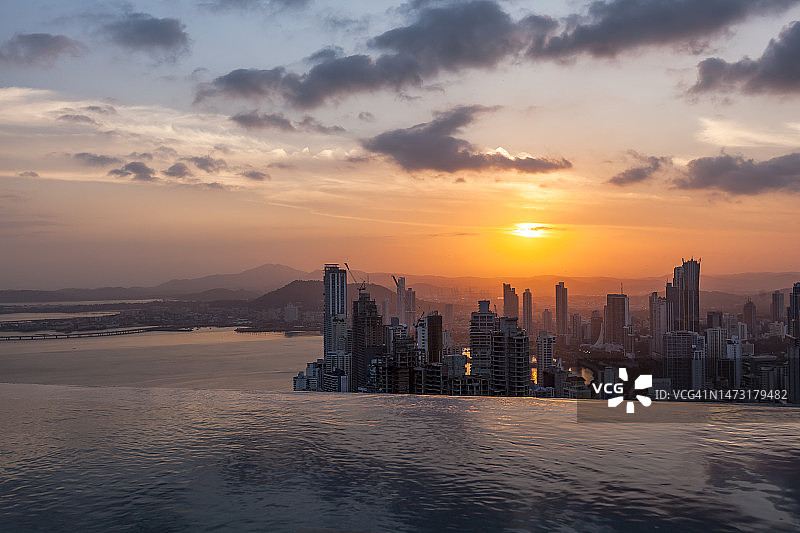 巴拿马城日落图片素材