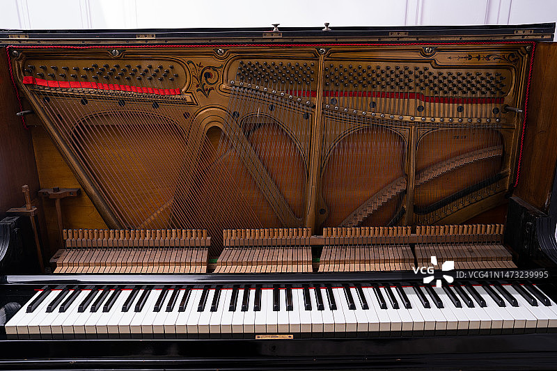 罗马尼亚钢琴琴键特写图片素材