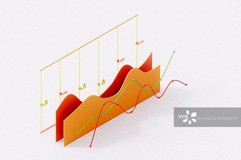 数字生成的2.5D数据图图片素材