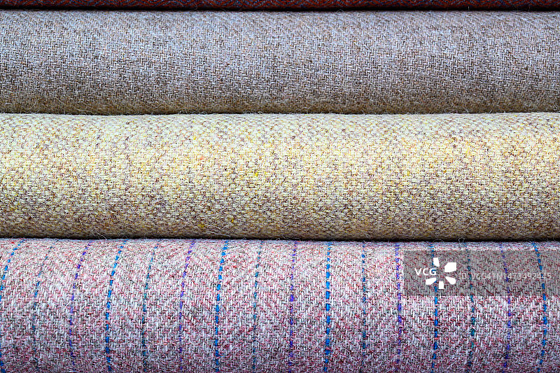 苏格兰柔和色调的哈里斯花呢图片素材