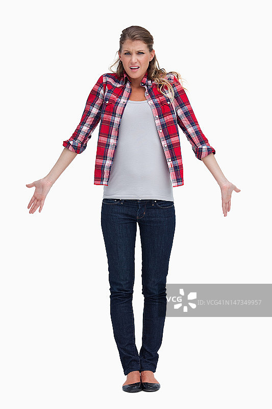 困惑的女人肖像图片素材