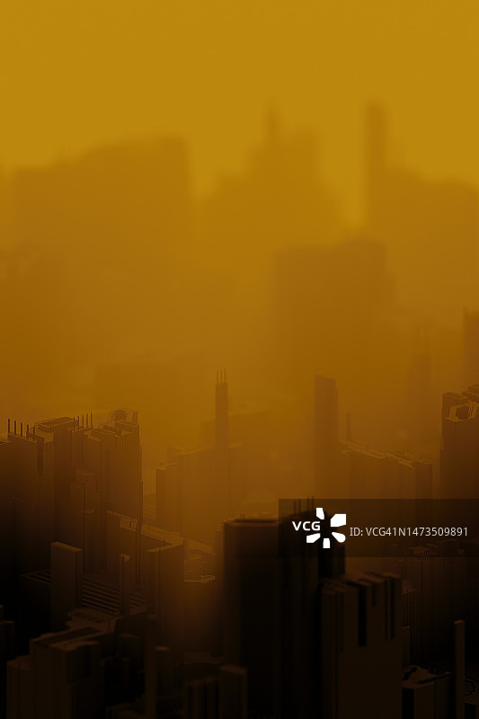 日出时的未来城市图片素材