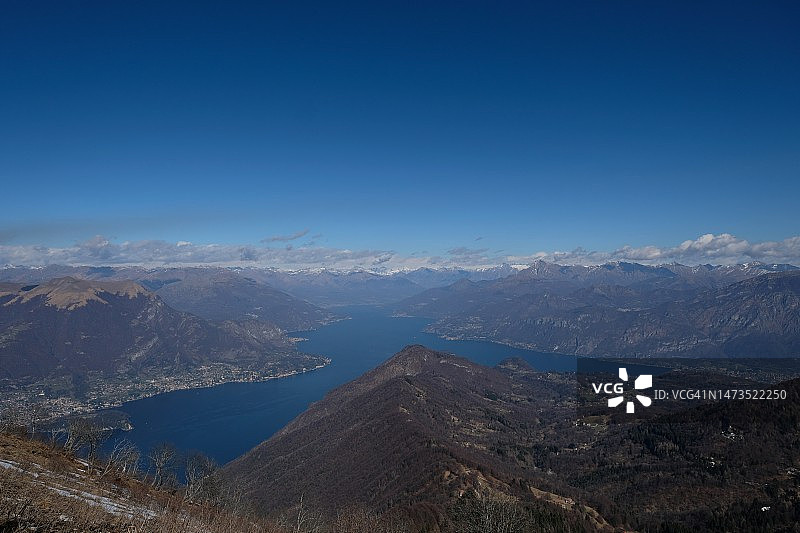 科莫湖与群山图片素材