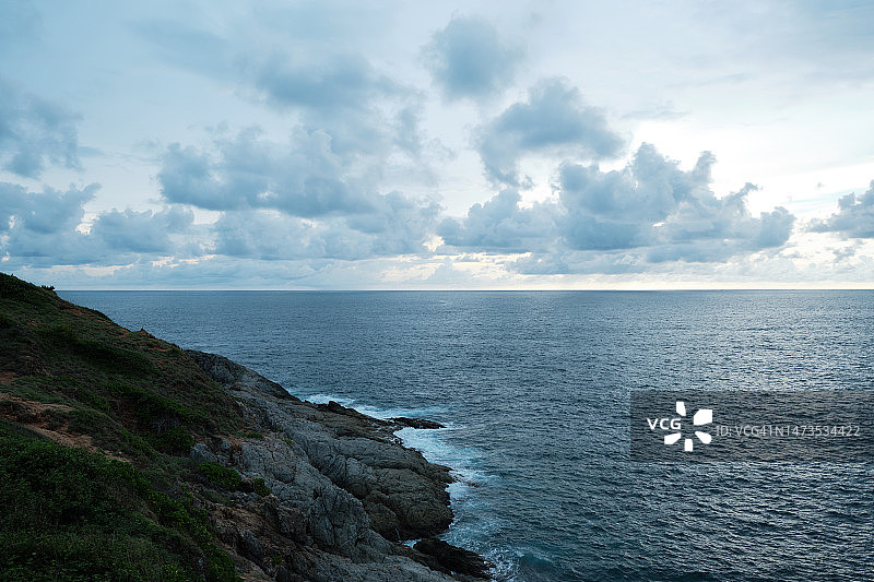 普吉岛神仙半岛日落景色，泰国图片素材