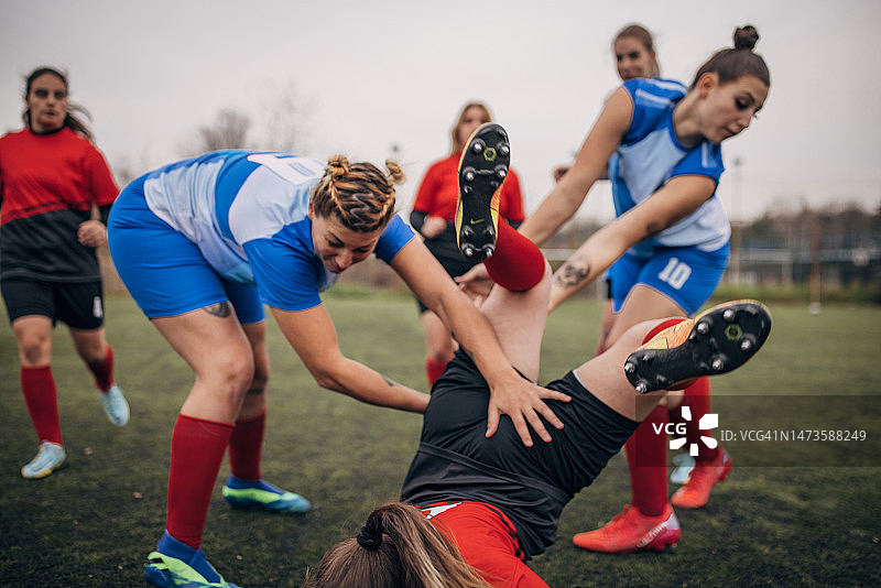 女子橄榄球比赛图片素材