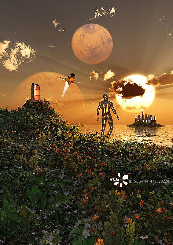 外星系行星的表面图片素材