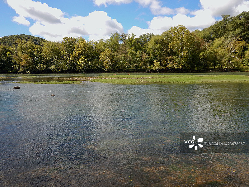 田纳西州七岛州立观鸟公园的河流图片素材
