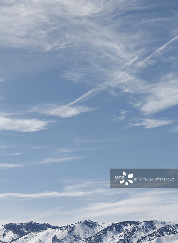 内华达州卡森谷雪山风光图片素材