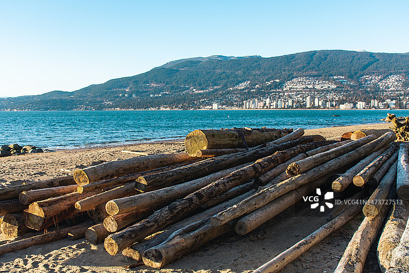 温哥华第三海滩景观图片素材