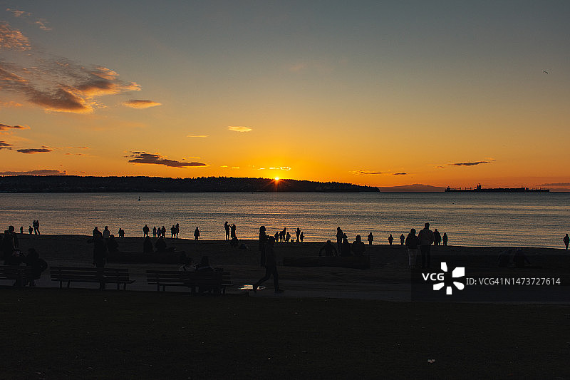 英国海湾日落图片素材