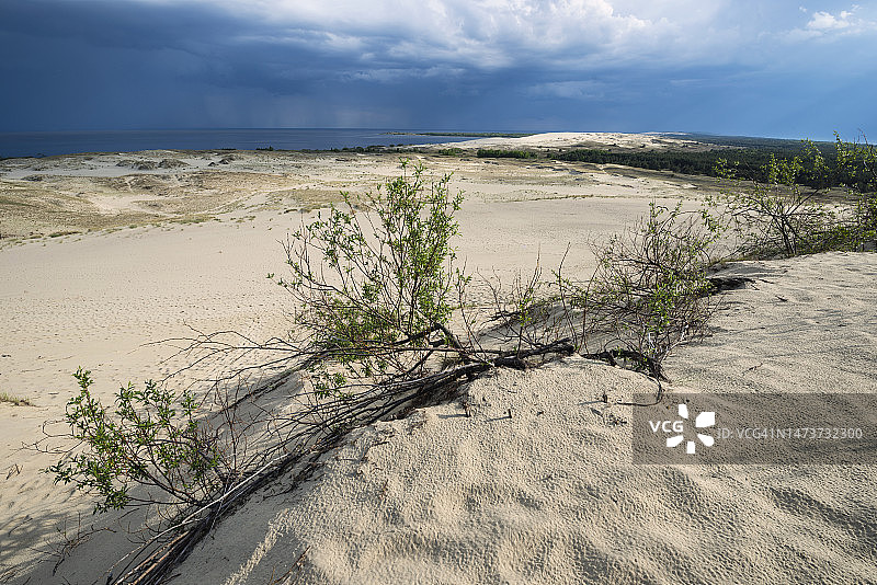 库尔斯沙嘴上空的雷暴图片素材