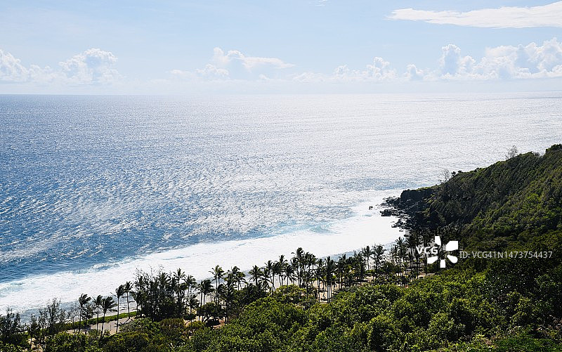留尼汪海天一色美景图片素材