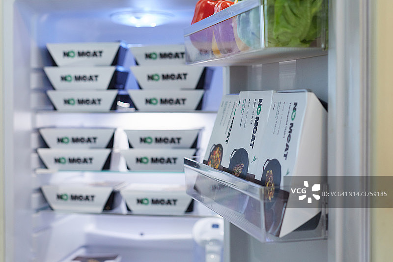纯素食品，肉类替代品，冰箱，外卖图片素材