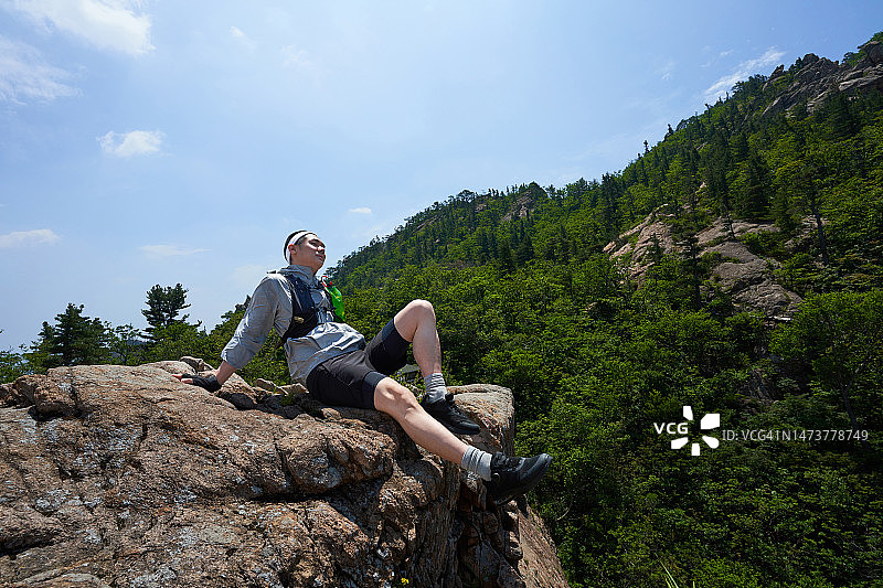 韩国雪岳山户外徒步登山之旅图片素材