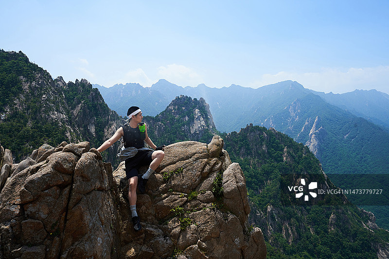 韩国雪岳山户外徒步登山之旅图片素材