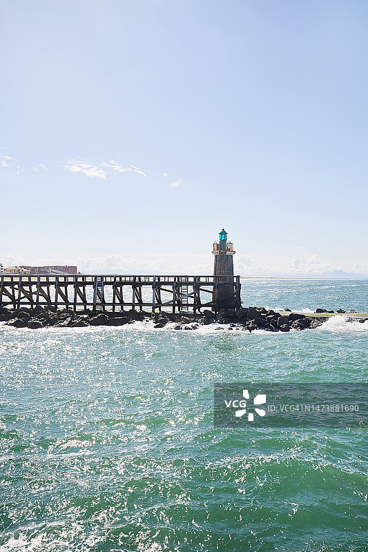 法国卡布勒通大西洋上的灯塔图片素材