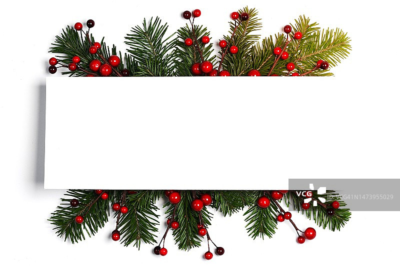 白色背景上的圣诞装饰特写图片素材