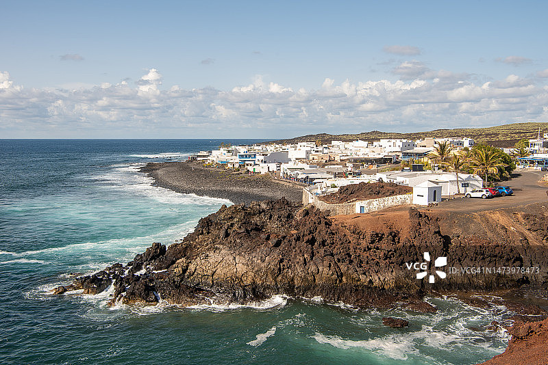 兰萨罗特岛埃尔戈尔福渔村图片素材
