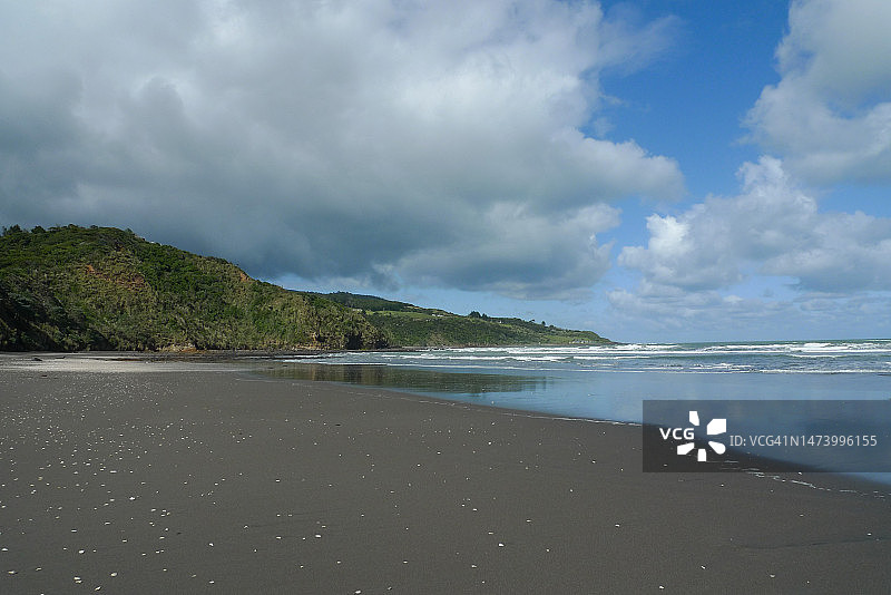 新西兰狂野海滩图片素材
