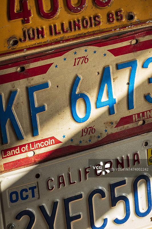 美国车牌图片素材