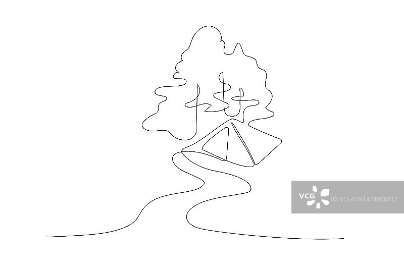 山区露营地库存插图图片素材