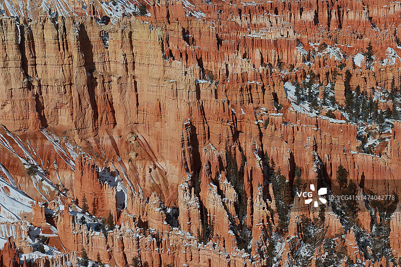 布莱斯峡谷国家公园的地质构造图片素材
