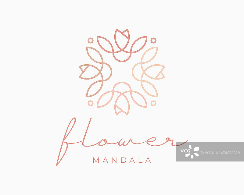 莲花曼陀罗东方圆形图案设计图片素材