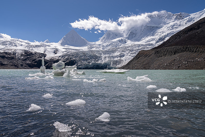 中国西藏自治区：色浦岗日冰川雪山图片素材