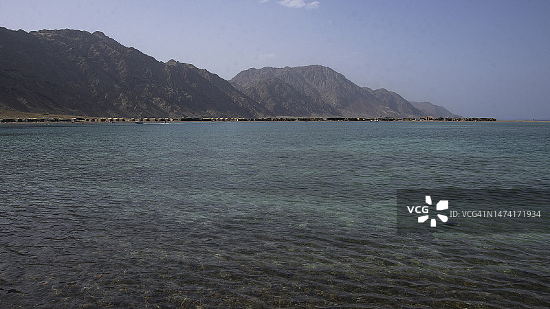 达哈卜，埃及：下午的蓝色泻湖视频通话背景（16x9）图片素材