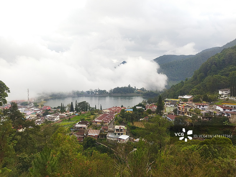 印度尼西亚城镇景观鸟瞰图片素材