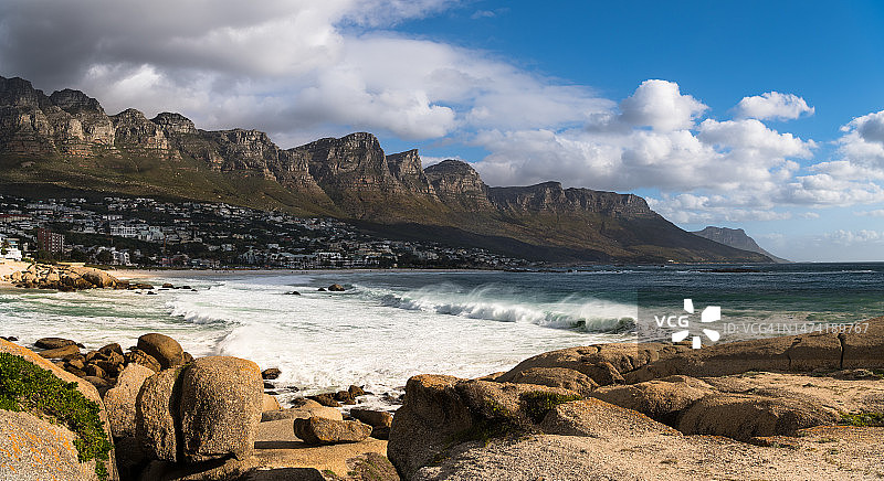 南非开普敦营地海滩图片素材
