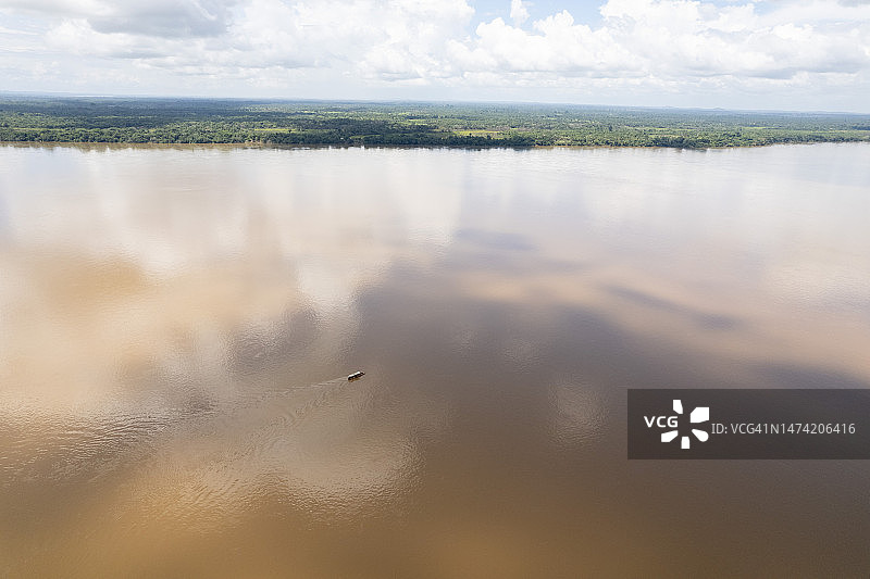 从上方俯瞰欣古河——巴西亚马逊地区图片素材