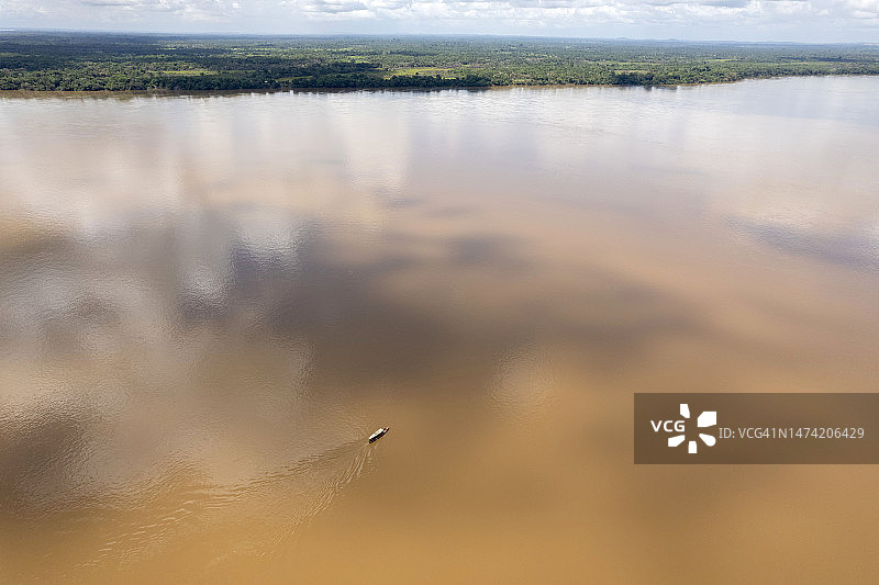从上方俯瞰欣古河——巴西亚马逊地区图片素材