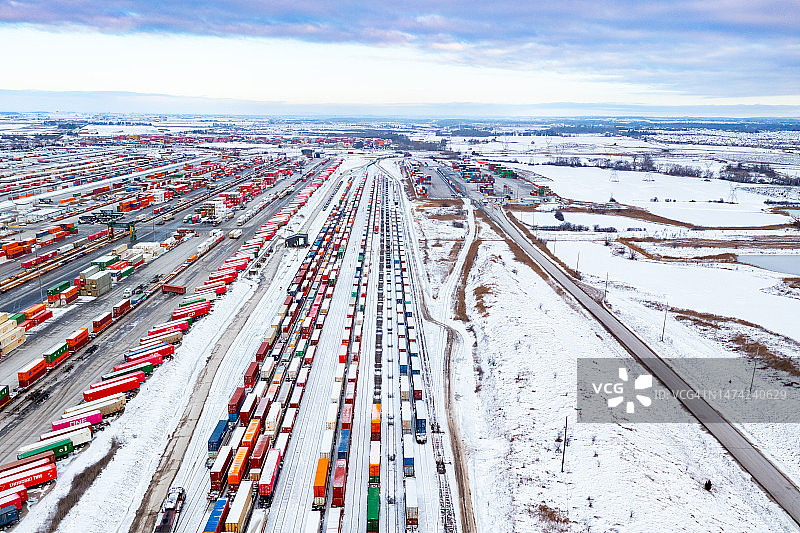 加拿大太平洋铁路Vaughan多式联运码头图片素材