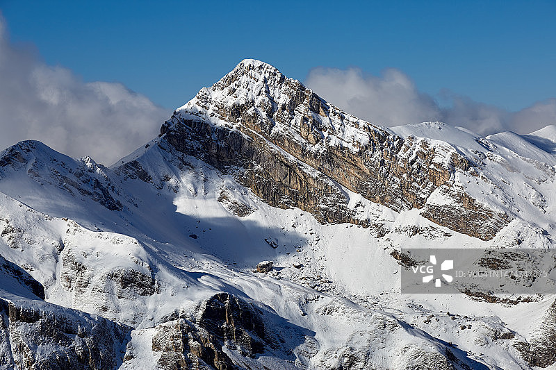 冬季的大萨索和科尔诺小峰图片素材