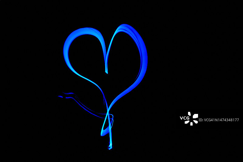 蓝色心形图片素材