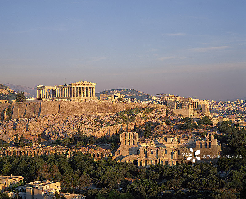 雅典卫城图片素材