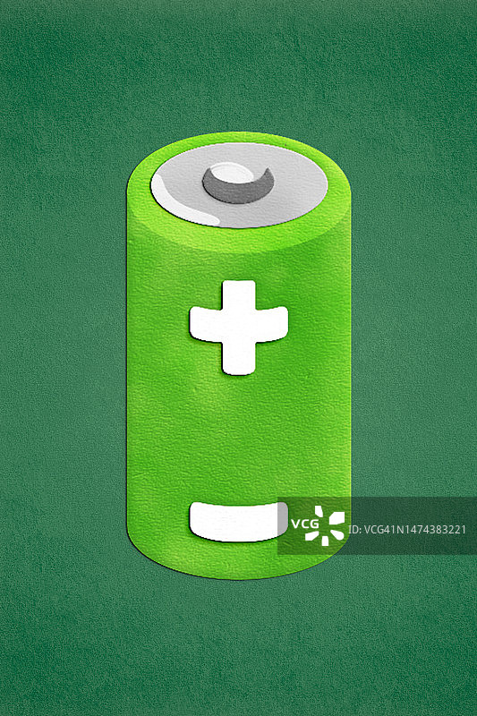 绿色电池充电中图片素材
