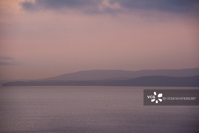 西迪布赛义德突尼斯湾的日出图片素材